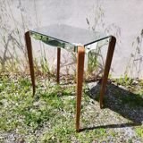 Table console art déco miroir pieds galbés vintage