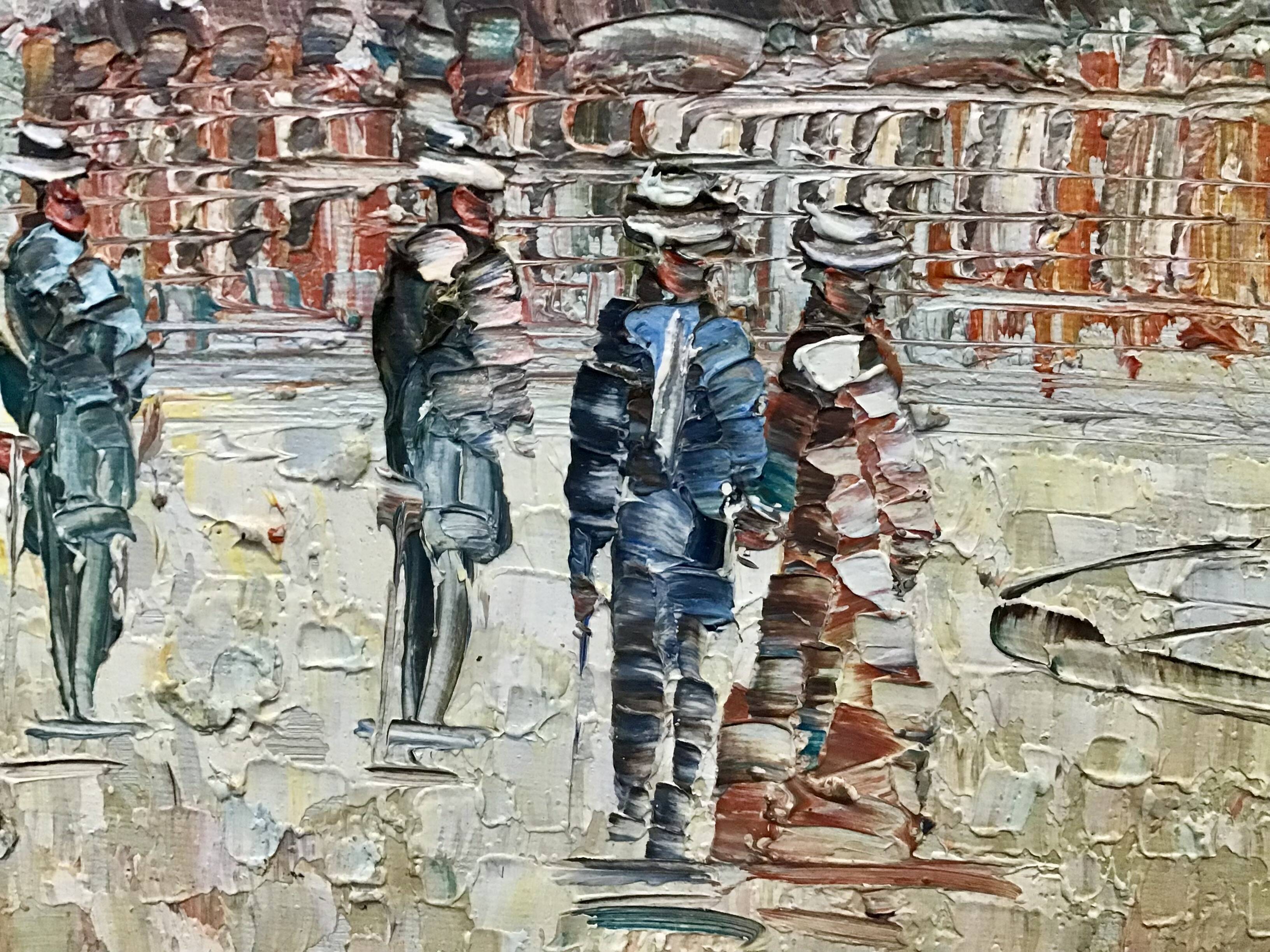 The Moulin Rouge seen from Boulevard Clichy Oil on canvas signed Burnett