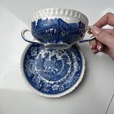 Adams English Scenic dish and bowl with handles