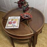 Mid century retro vintage teak trinity coffee table by nathan 1960  Ad