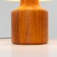 Solid teak table lamp by Kirk Copenhagen (Denmark, 1960s).