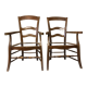 2 Louis Philippe walnut armchairs to be reupholstered