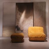 "Patate" armchair/fireside chair and pouffe, Airborne edition, 1970