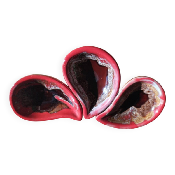 Lot de 3 coupelles vide-poche Vallauris – estampillées