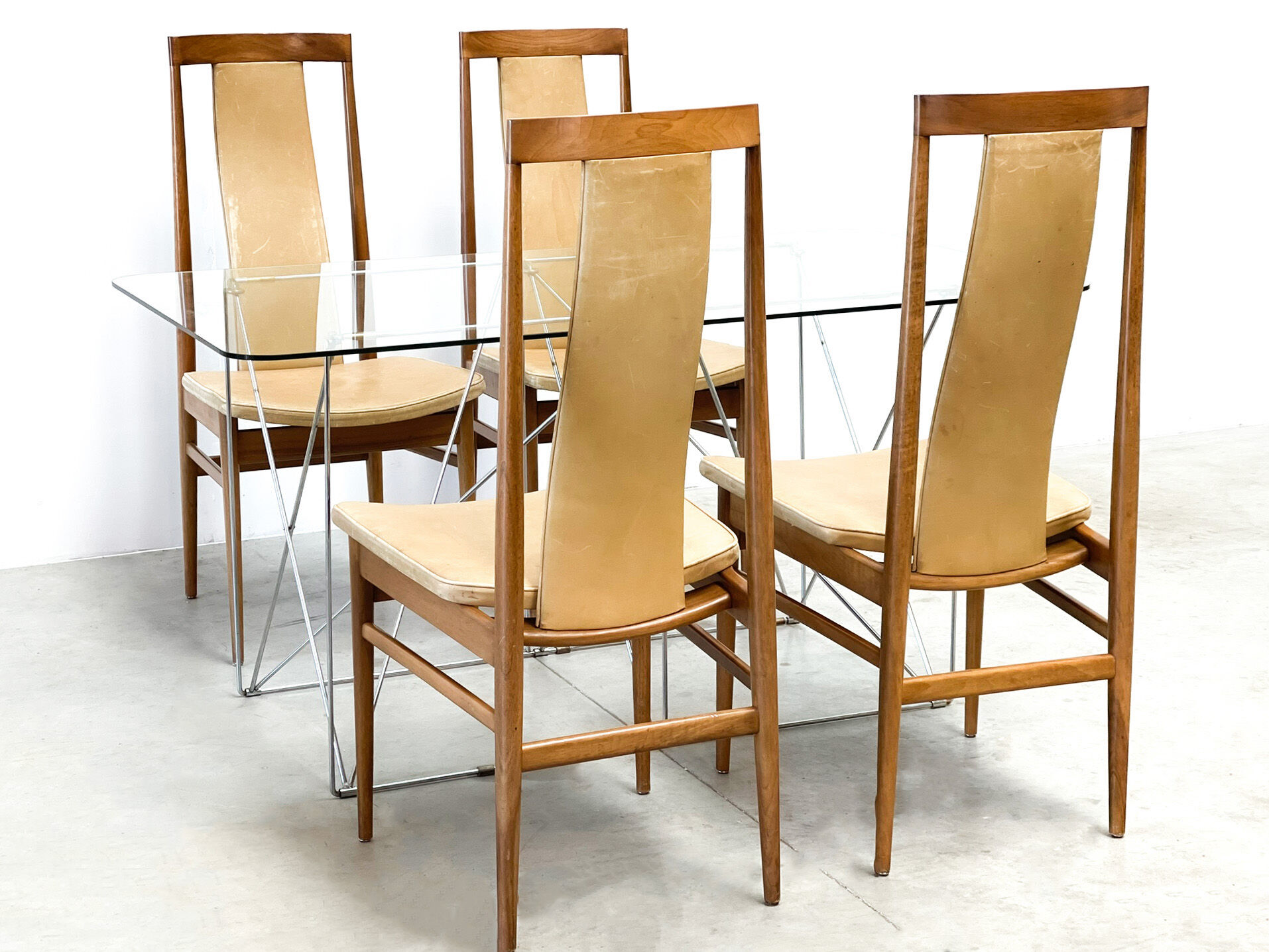 Oak dining chairs 1960s