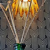 Amber vintage hand lamp