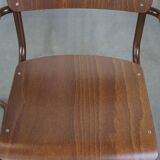 Set of 2 Thonet model S43 dining/side chairs with armrests