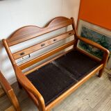 Scandinavian solid teak bench 1970