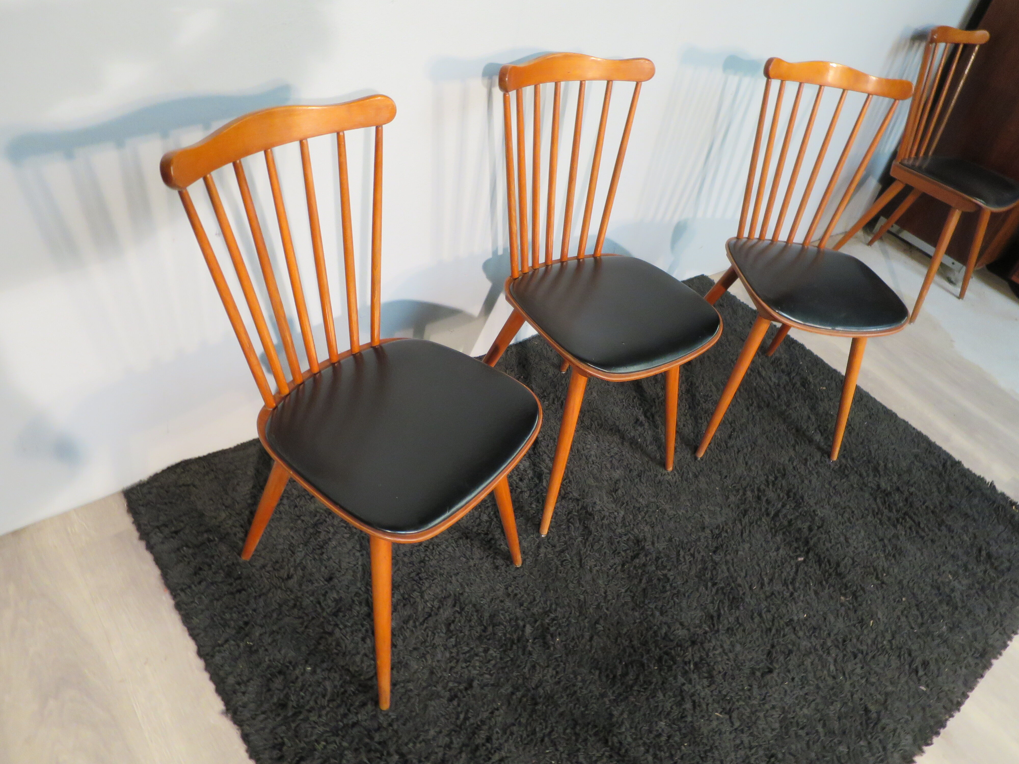 Set of 3 Baumann chairs model "Minuet"