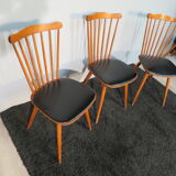 Set of 3 Baumann chairs model "Minuet"