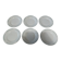 Série de six assiettes plates Gien terre de fer décor Rivoli fin XIXème