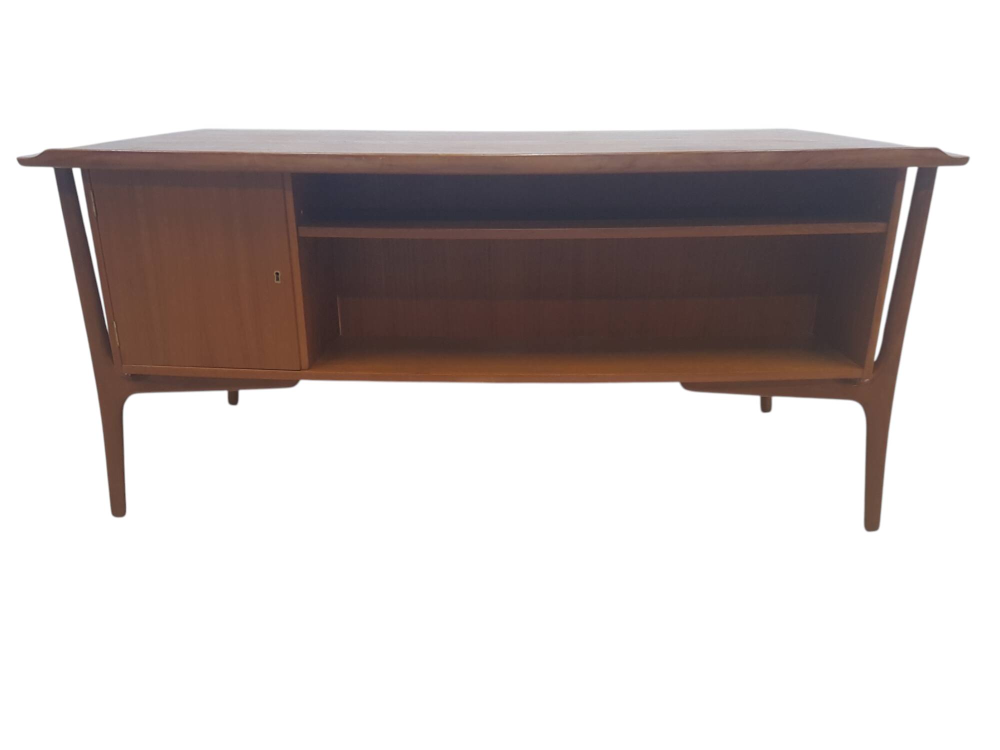Teak Desk, designed by Svend Aage Madsen for H.P. Hansen, Denmark, 1960s