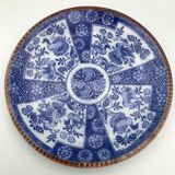 Pair of vintage japanese igezara plates decorated with floral and bird motifs