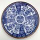 Pair of vintage japanese igezara plates decorated with floral and bird motifs