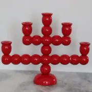 Swedish Mid Century  Five-Arm  Bobbin Candelabra