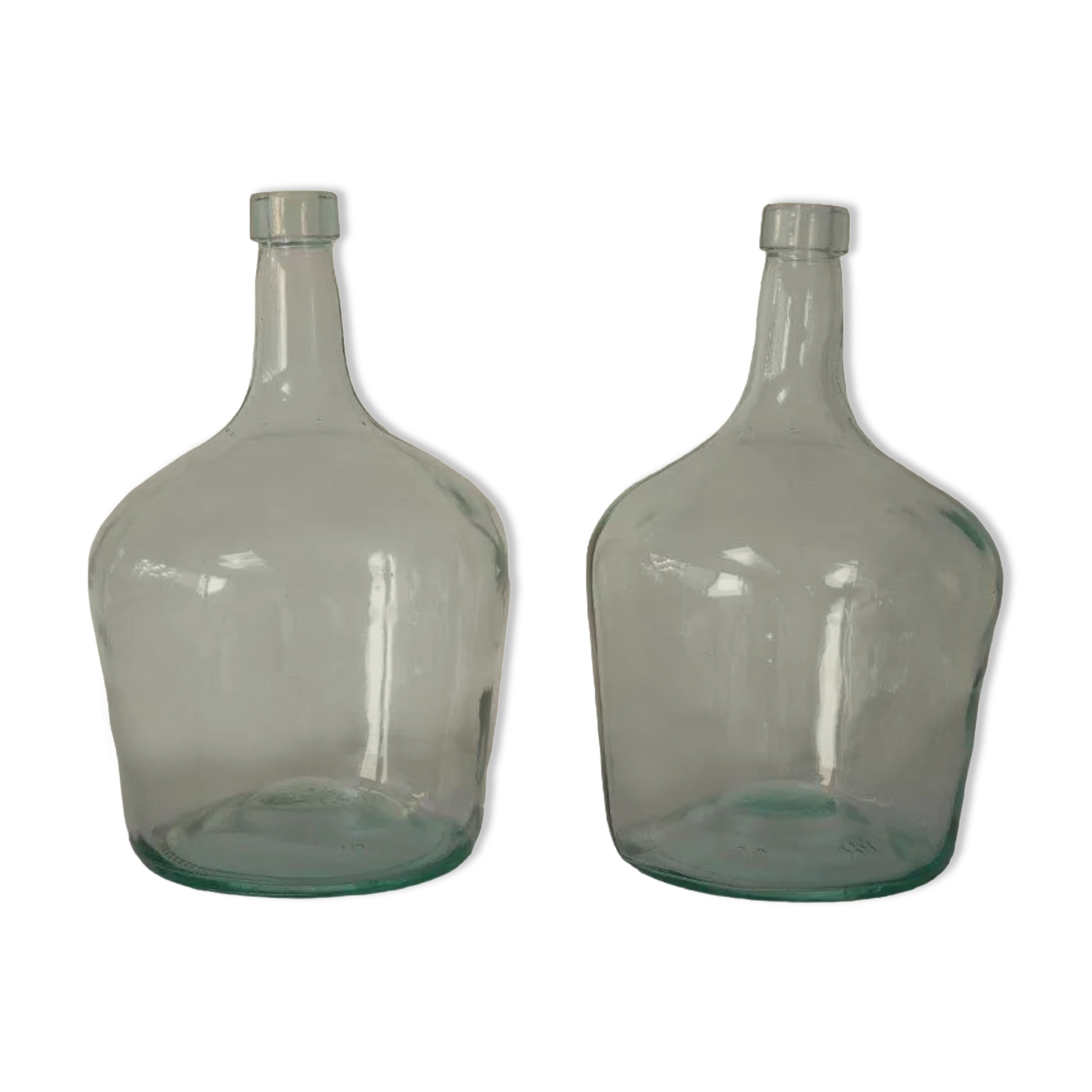 Lot de 2 dame-jeannes vert clair