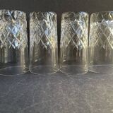 4 Large cut crystal glasses – Cristalleries Royales de Champagne