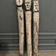 3 wooden folk art totems representing the three wise men, mid-20th century