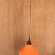 Set of three orange opaline suspensions from the 1970s Space Age.