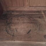 Old bathroom cabinet with marble