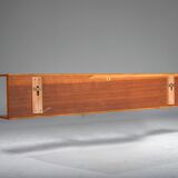 Mid-century modern teak wall shelf by Walter Wirtz for Wilhelm Renz, Germany, 1960s