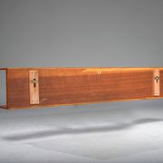 Mid-century modern teak wall shelf by Walter Wirtz for Wilhelm Renz, Germany, 1960s