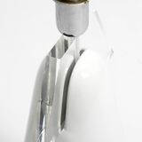 Stunning Italian 1970s ceramic plexiglass table lamp without a shade