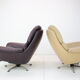 Set of two scandinavian adjustable leather armchairs by peem, 1970s, finland