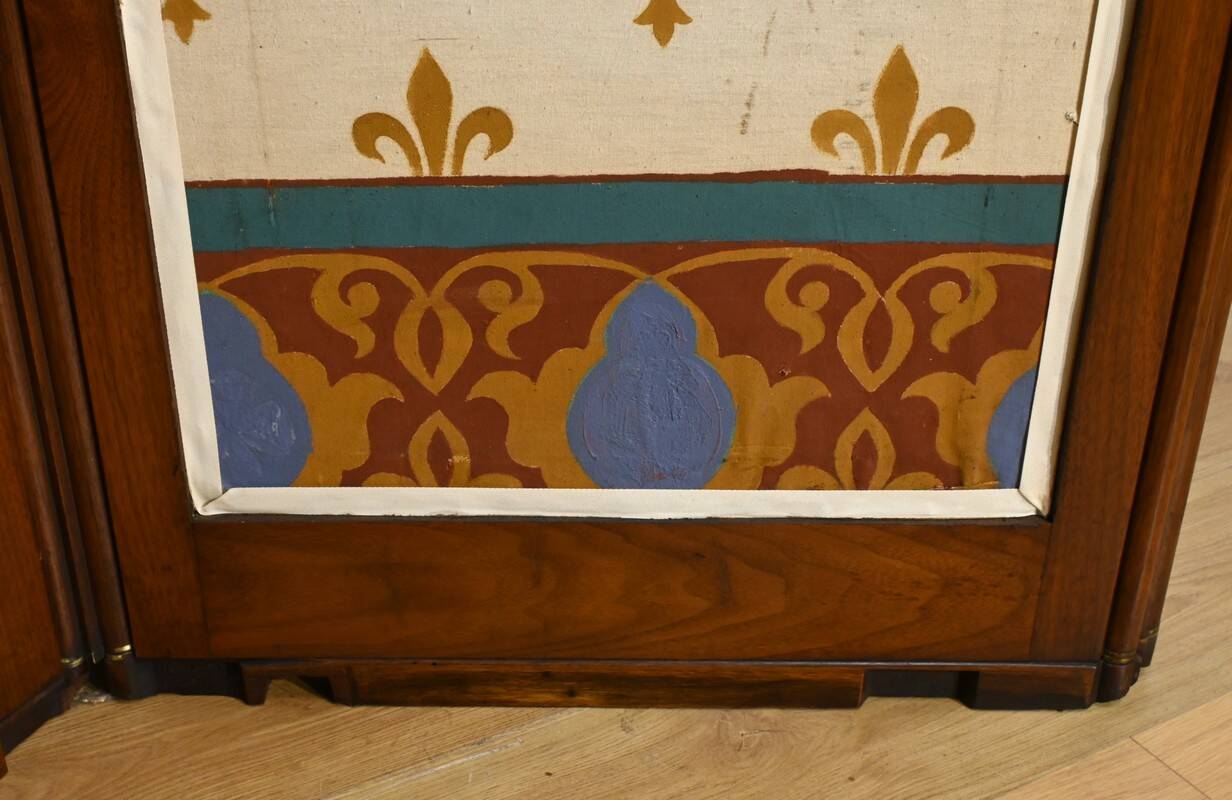 Four-Panel Mahogany Screen – First Part 20th Century