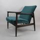 Fauteuil en velours vintage par Edmund Homa années 1970