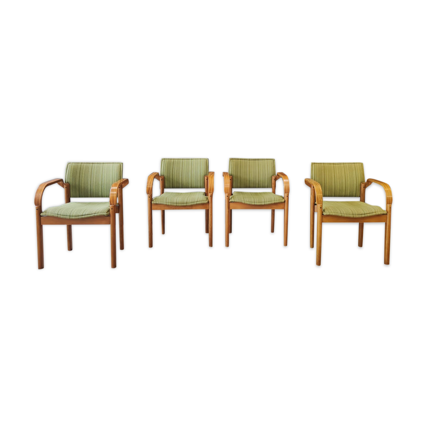 Four mid century armchairs vintage - set of 4 chairs