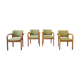 Four mid century armchairs vintage - set of 4 chairs