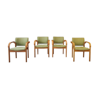 Four mid century armchairs vintage - set of 4 chairs