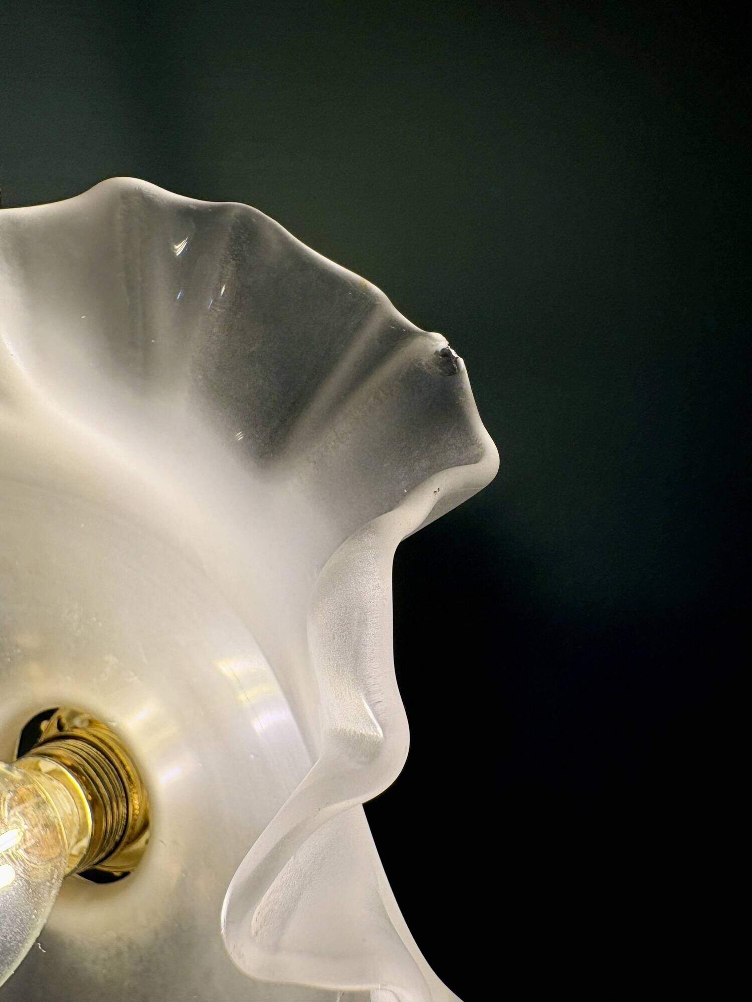 Suspension vintage lampshade in frosted glass (DEP01)