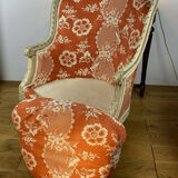 Two shepherdesses in moulded wood and carved Louis XVI style