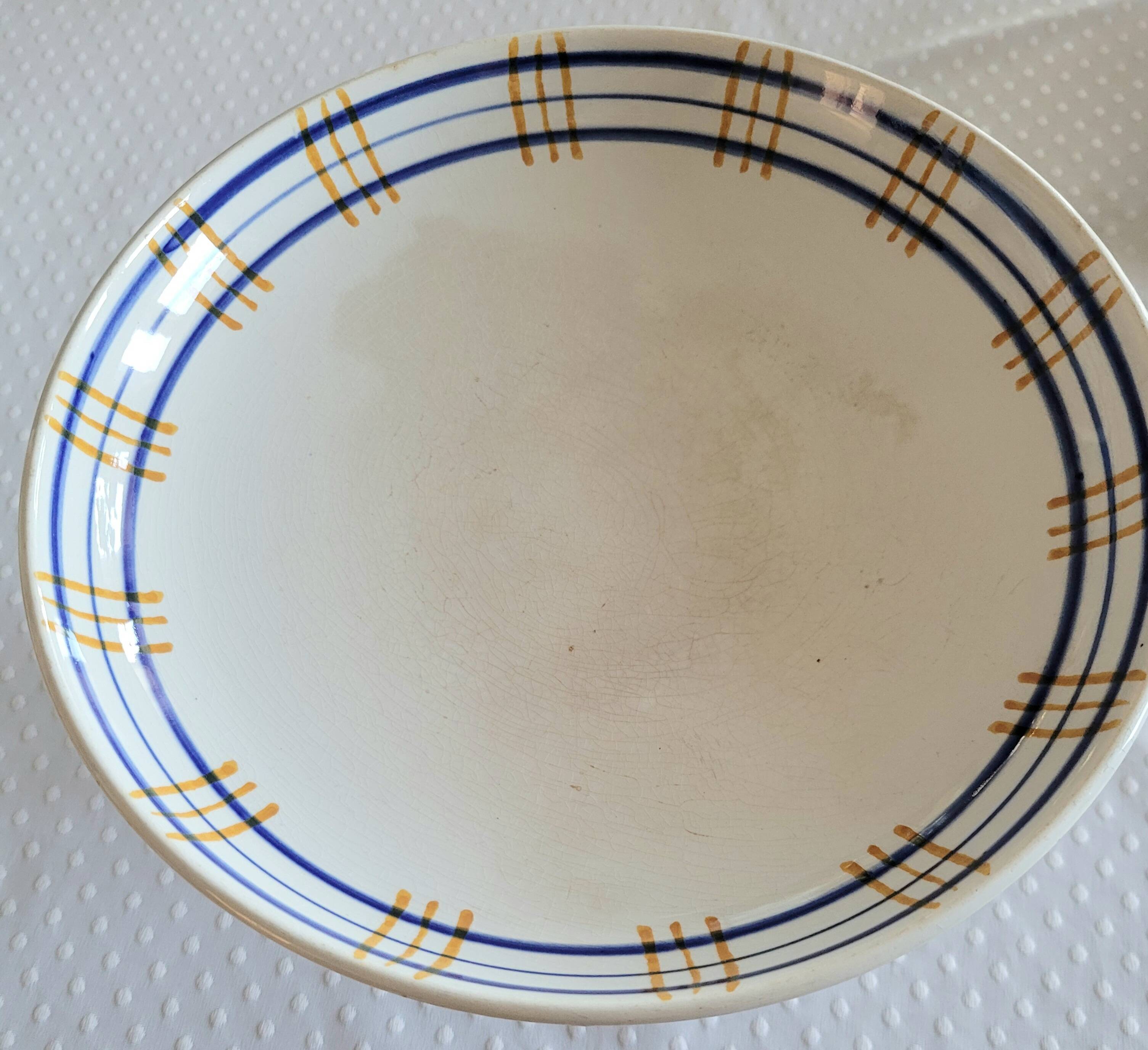 Cake dish with stand Sarreguemines model Poitou