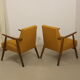 Pair of Scandinavian armchairs 1960 curved armrests. Ref Mimosa