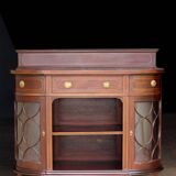 Elegant console by waring & gillow ltd, in mahogany veneer.