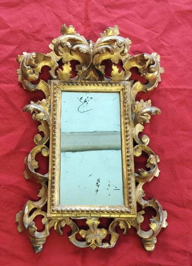 Carved antique mirror from Florence, 19th century