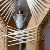 Mid century modern wooden table lamp 1960s