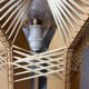 Mid century modern wooden table lamp 1960s