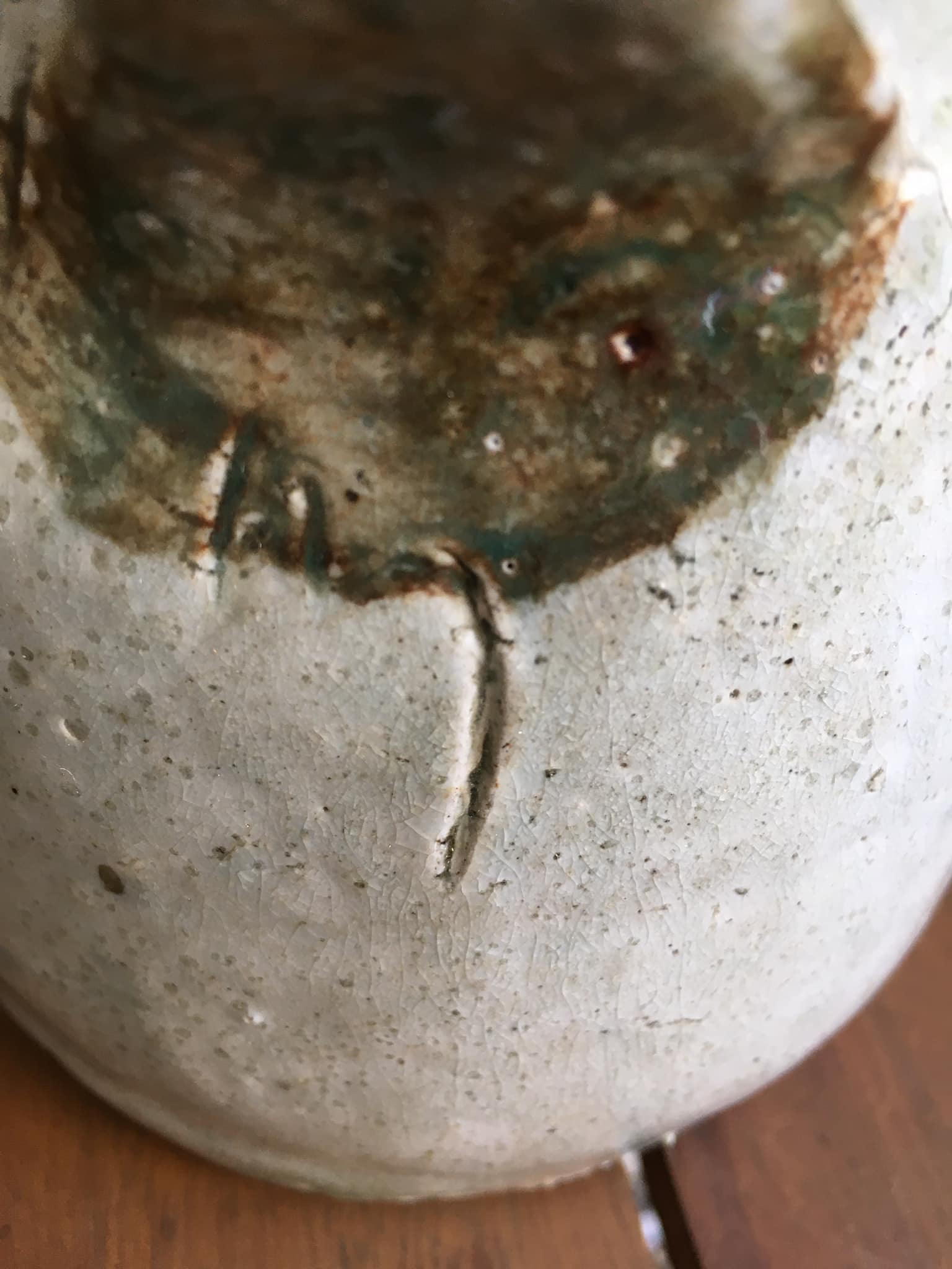 Contemporary ceramics by Jean-Claude Monange: Pitcher in glazed stoneware.