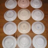 Set of 12 different hollow plates