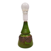 Table lamp in a green glaze from Bartholdy Ceramics, 1960s–70s Denmark