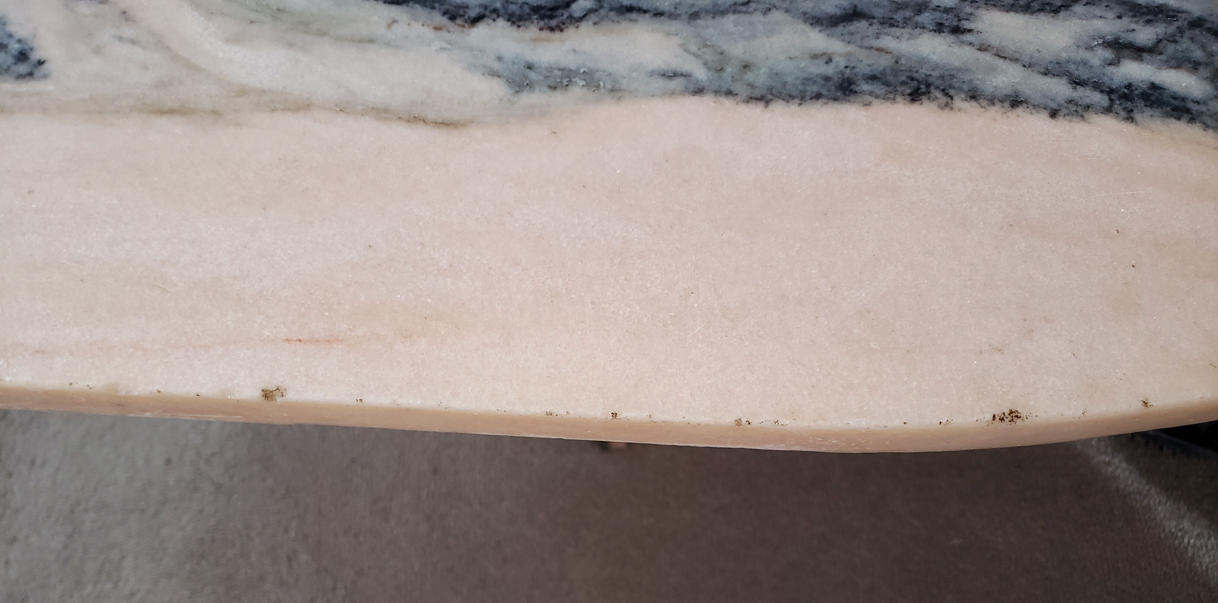 Veined pink marble coffee table
