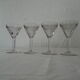 4 old glasses bistro thick bubble glass