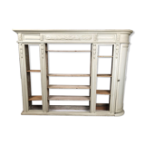 Old pharmacy furniture in grey lacquered oak, NINETEENTH