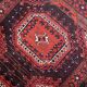 Tapis baloutche afghan ancien noué à la main 116 cm x 210 cm - rouge et marron (1C1195)
