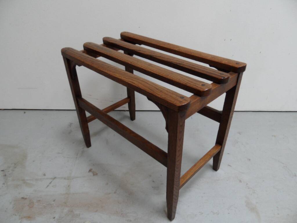 Vintage Dutch small oak bench 1930's