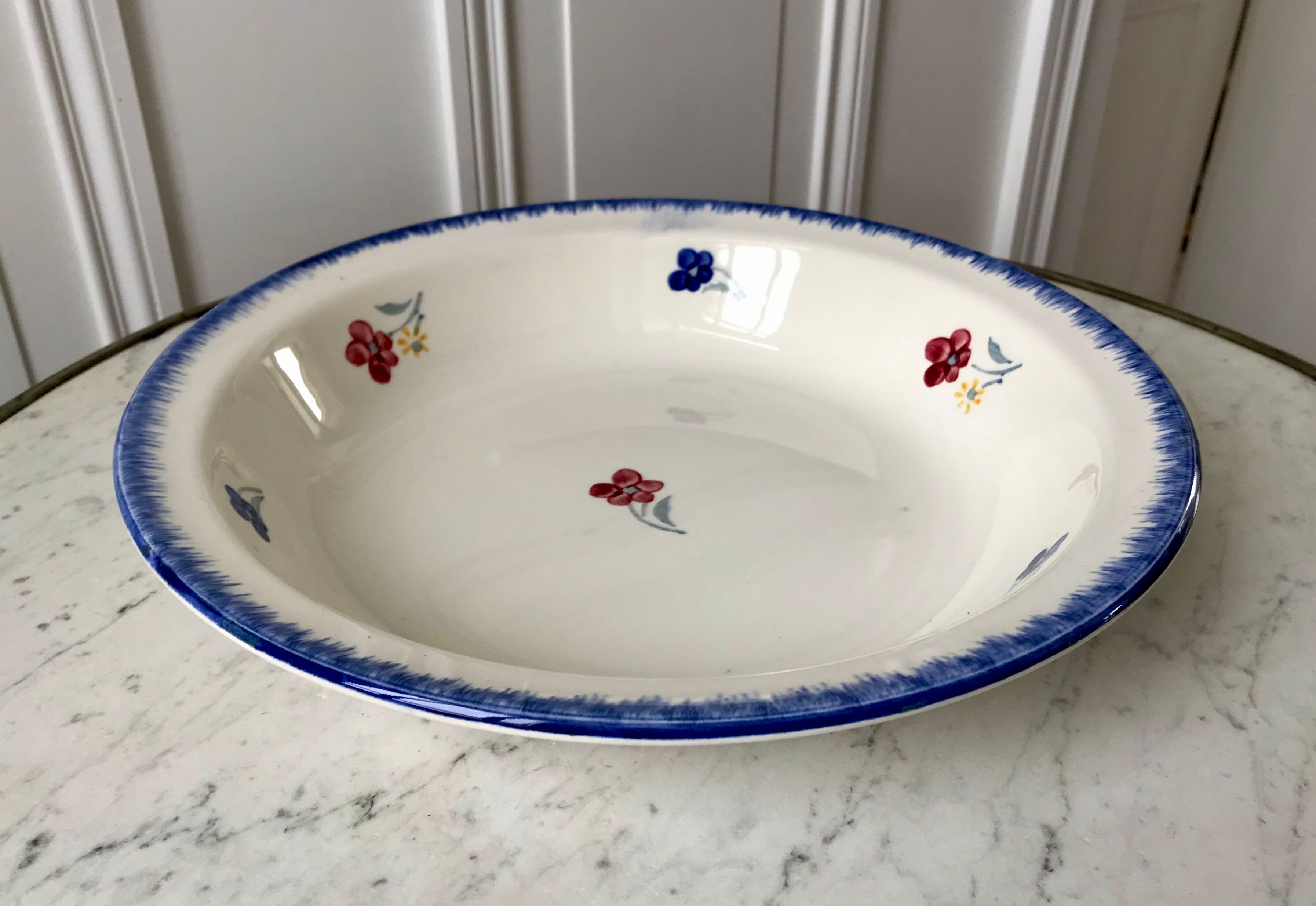 Hollow dish / salad bowl digoin sarreguemines model mary-lou 30s